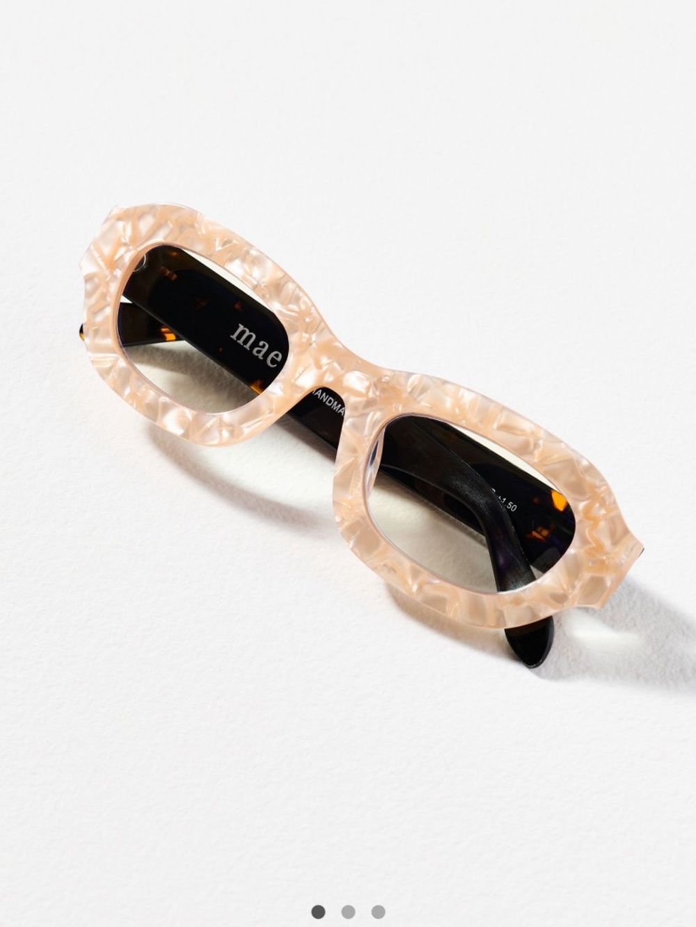 Anthro Maeve Readers Elite Eyewear Chunky Blue Light 1.50x Tortoise Cream NEW - Picture 3 of 3